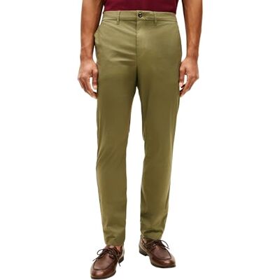Tommy Hilfiger Herr Harlem Half Elast Poplin MW0MW42341, grön, 30W/32L Tommy Hilfiger Herr Harlem Half Elast Poplin MW0MW42341, grön, 30W/32L