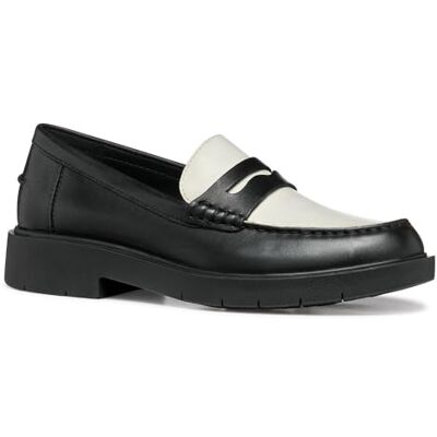 Geox D Spherica Ec1 A, loafers för kvinnor, Svart Lt Sand, 38 EU Geox D Spherica Ec1 A, loafers för kvinnor, Svart Lt Sand, 38 EU