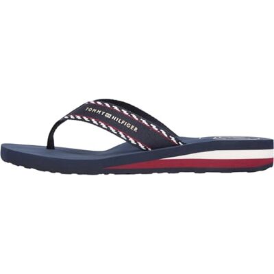 Tommy Hilfiger kvinnor HILFIGER WEBBING strand SANDAL FW0FW09038 Flip Flops, BLÅ (Rymdblå), 40, Blå rymd blå, 40 EU Tommy Hilfiger kvinnor HILFIGER WEBBING strand SANDAL FW0FW09038 Flip Flops, BLÅ (Rymdblå), 40, Blå rymd blå, 40 EU