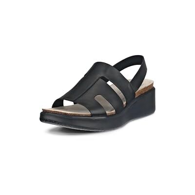 ECCO Flowt Cork Oasis Sandal för kvinnor, Svart, 6/6.5 UK ECCO Flowt Cork Oasis Sandal för kvinnor, Svart, 6/6.5 UK
