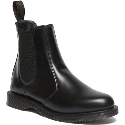 Dr. Martens kvinnors Flora Chelsea Boot, Svart polerad slät, 38 EU Dr. Martens kvinnors Flora Chelsea Boot, Svart polerad slät, 38 EU