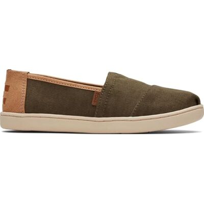 TOMS klassisk AlpargataLoafer Flat, Kantin vintage twill pu trim, 5 UK TOMS klassisk AlpargataLoafer Flat, Kantin vintage twill pu trim, 5 UK