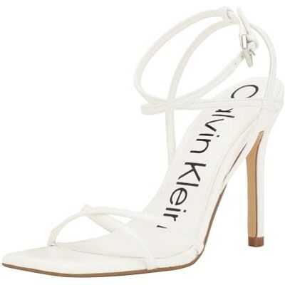 Calvin Women's Tegin Heeled Sandal, White, 10 Calvin Women's Tegin Heeled Sandal, White, 10