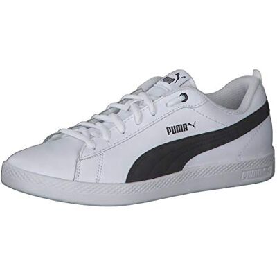 PUMA Smash Wns V2 L dam Sneaker, vit svart, 36 EU PUMA Smash Wns V2 L dam Sneaker, vit svart, 36 EU