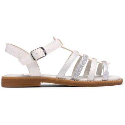 Clarks Luana Hope K. Childrens White Combi, 12 Clarks Luana Hope K. Childrens White Combi, 12