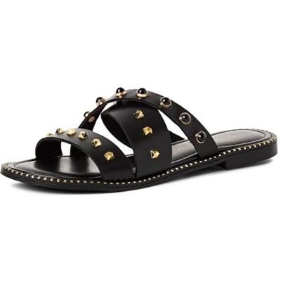 MARCO TOZZI dam 2–27197-46 pantoletter, svart/guld, 37 EU MARCO TOZZI dam 2–27197-46 pantoletter, svart/guld, 37 EU