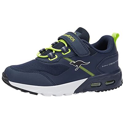 KangaROOS Unisex barn Kx-Destro Ev sneakers, Dk marinblå lime, 25 EU KangaROOS Unisex barn Kx-Destro Ev sneakers, Dk marinblå lime, 25 EU
