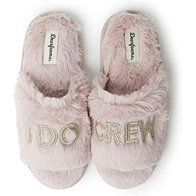 Dearfoams Dam brud I Do & I Do Crew presentbord tofflor, I Do Crew Pale Mauve Medium Dearfoams Dam brud I Do & I Do Crew presentbord tofflor, I Do Crew Pale Mauve Medium