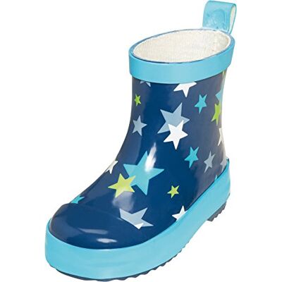 Playshoes Unisex barn gummistövlar regn stjärnor Wellington gummistövlar, Blå Blau 7-18 EU Playshoes Unisex barn gummistövlar regn stjärnor Wellington gummistövlar, Blå Blau 7-18 EU