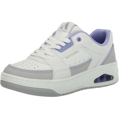 Skechers dam Uno Courted Style Sneaker, Vitt läder Lav Duraleather Trim, 40 EU Skechers dam Uno Courted Style Sneaker, Vitt läder Lav Duraleather Trim, 40 EU