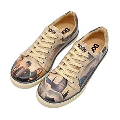 DOGO Dam läder vegan beige sneakers Gryffindor Gang Harry Potter Motif-41, Material: Polyester, 41 EU DOGO Dam läder vegan beige sneakers Gryffindor Gang Harry Potter Motif-41, Material: Polyester, 41 EU