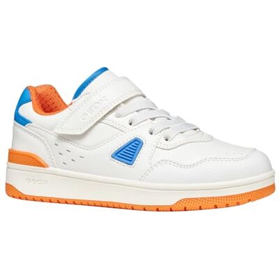 Geox J WASHIBA Boy A sneakers, vit/orange, 30 EU Geox J WASHIBA Boy A sneakers, vit/orange, 30 EU