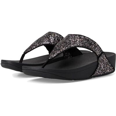 Fitflop dam LULU Multi-Tonal Glitter Toe-Post Sandaler, Svart, 7 UK, Svart, 41 EU Fitflop dam LULU Multi-Tonal Glitter Toe-Post Sandaler, Svart, 7 UK, Svart, 41 EU