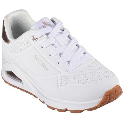 Skechers Kids Uno Gen1 Shimmer Away Sneaker, Vitt, 18 EU Skechers Kids Uno Gen1 Shimmer Away Sneaker, Vitt, 18 EU