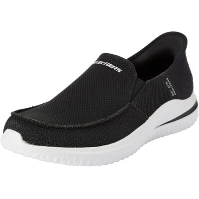 Skechers herr Delson 3.0 Chadwick Mockasin, Svart stickad, 39.5 EU Skechers herr Delson 3.0 Chadwick Mockasin, Svart stickad, 39.5 EU