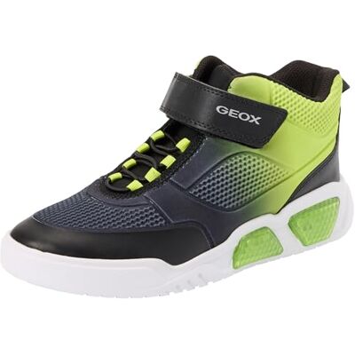 Geox J Illuminus Boy B, Sportsko Barn, Svart lime, 28 EU Geox J Illuminus Boy B, Sportsko Barn, Svart lime, 28 EU