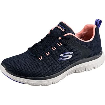 Skechers Dam Flex Appeal 4.0 eleganta sätt sneaker, Marinblå nät multi trim, 38 EU Skechers Dam Flex Appeal 4.0 eleganta sätt sneaker, Marinblå nät multi trim, 38 EU