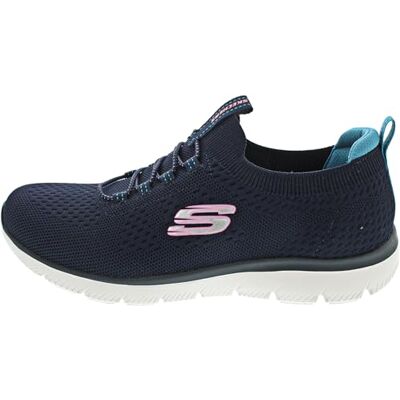 Skechers dam Summits Top Player Sneakers, Navy Knit/Teal & Pink Trim, 35.5 EU Skechers dam Summits Top Player Sneakers, Navy Knit/Teal & Pink Trim, 35.5 EU