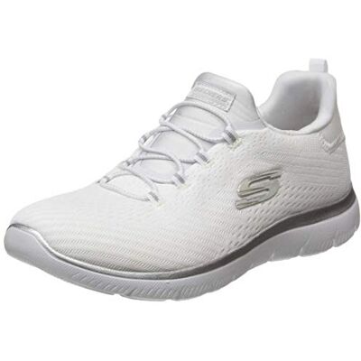 Skechers dam Summits Fast Attraction Sneakers, White Mesh/Silver Trim, 35.5 EU Skechers dam Summits Fast Attraction Sneakers, White Mesh/Silver Trim, 35.5 EU