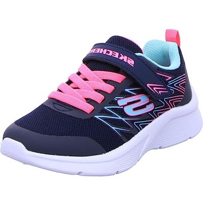 Skechers flickor Microspec Bold Delight sneakers, Marinnät hot pink trim, 36 EU Skechers flickor Microspec Bold Delight sneakers, Marinnät hot pink trim, 36 EU