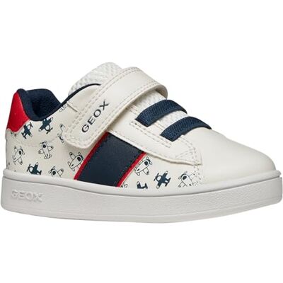Geox Baby pojkar B ECLYPER Boy A sneakers, vit/röd, 20 EU Geox Baby pojkar B ECLYPER Boy A sneakers, vit/röd, 20 EU