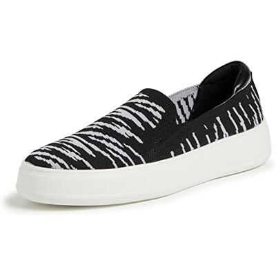 Dearfoams Sophie Sneaker för kvinnor, Zebra, 39 EU Dearfoams Sophie Sneaker för kvinnor, Zebra, 39 EU