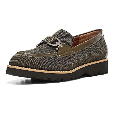 Donald J Pliner Donald Pliner CLIO, Designer, Classic Shoes, Women’s Dress Loafers, Military Green-Stretch Fabric, 6 Donald J Pliner Donald Pliner CLIO, Designer, Classic Shoes, Women’s Dress Loafers, Military Green-Stretch Fabric, 6
