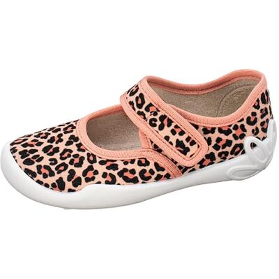 Fischer Markenschuh Fischer varumärkessko flickor-kardborre-toffel-ballerina i leo-look Fischer Markenschuh Fischer varumärkessko flickor-kardborre-toffel-ballerina i leo-look