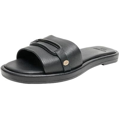Fred de la Bretoniere Dam FRS1426 tofflor mjuk nappa läder platt sandal, svart, 36 EU, svart, 36 EU Fred de la Bretoniere Dam FRS1426 tofflor mjuk nappa läder platt sandal, svart, 36 EU, svart, 36 EU