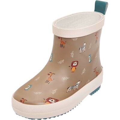 Playshoes Unisex barn gummistövlar halvskaft regnstövlar, bruna vilda djur, 25 EU Playshoes Unisex barn gummistövlar halvskaft regnstövlar, bruna vilda djur, 25 EU