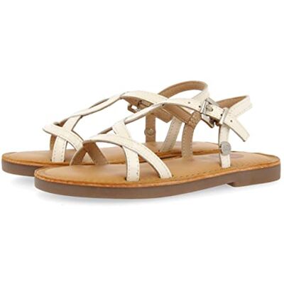 GIOSEPPO SLIVNO platt sandal, benvit, 10 brittiskt barn GIOSEPPO SLIVNO platt sandal, benvit, 10 brittiskt barn