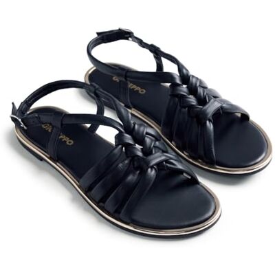 GIOSEPPO Dam Pepperell T-rem, svart/vit, 3,5 UK GIOSEPPO Dam Pepperell T-rem, svart/vit, 3,5 UK