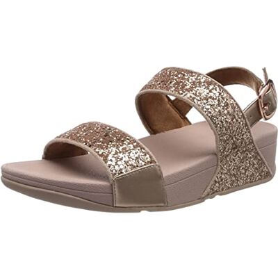 Fitflop Lulu Sandal-Glitter, öppen tå dam, Rose Gold, 36 EU Fitflop Lulu Sandal-Glitter, öppen tå dam, Rose Gold, 36 EU