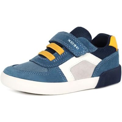 Geox Jungen B Gisli Boy B Sneaker, Jeans gul, 6 UK Child Geox Jungen B Gisli Boy B Sneaker, Jeans gul, 6 UK Child