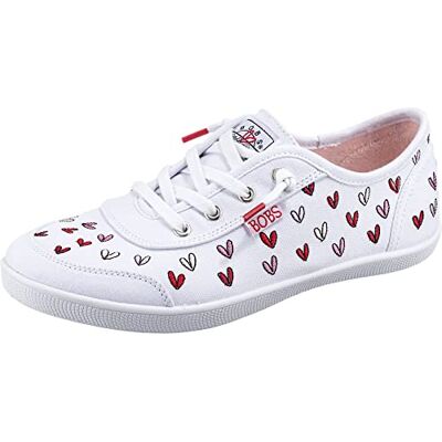 Skechers dam Bobs B söt sneaker, Vit Multi Canvas, 38 EU Skechers dam Bobs B söt sneaker, Vit Multi Canvas, 38 EU