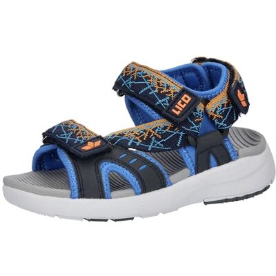 Lico Unisex barn Sami V sandaler, Marin blå orange, 27 EU Lico Unisex barn Sami V sandaler, Marin blå orange, 27 EU