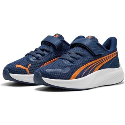 PUMA Unisex barn Pounce Lite Ac+ Ps Sneaker, Persisk blå orange glo vit, 28.5 EU PUMA Unisex barn Pounce Lite Ac+ Ps Sneaker, Persisk blå orange glo vit, 28.5 EU