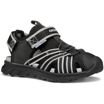 Geox Sandal pojke Airadyum Bo, Svart grå, 30 EU Geox Sandal pojke Airadyum Bo, Svart grå, 30 EU
