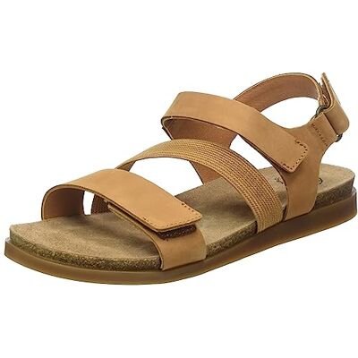 CA'SHOTT A/S Dam Casalice Kardborreband elastisk nubuck platt sandal, brandy, 40 EU, Brandy, 40 EU CA'SHOTT A/S Dam Casalice Kardborreband elastisk nubuck platt sandal, brandy, 40 EU, Brandy, 40 EU