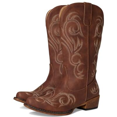 ROPER Riley Westernstövel för damer, 30 cm skaft, vintage cowgirl-stövlar, cowboyboots för kvinnor, flexibel yttersula och dämpad innersula, Brons, 35.5 EU ROPER Riley Westernstövel för damer, 30 cm skaft, vintage cowgirl-stövlar, cowboyboots för kvinnor, flexibel yttersula och dämpad innersula, Brons, 35.5 EU