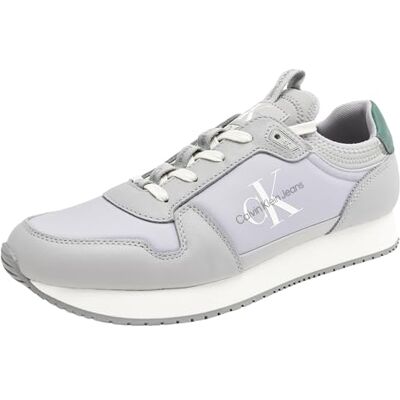 Calvin jeans herr retro löpare strumpa multifunktion YM0YM01118 sneakers, vit (formell grå/grön palm), 9 UK, Vit formell grå grön palm, 41.5 EU Calvin jeans herr retro löpare strumpa multifunktion YM0YM01118 sneakers, vit (formell grå/grön palm), 9 UK, Vit formell grå grön palm, 41.5 EU
