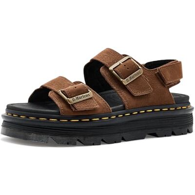 Dr. Martens Zebzag Sandal för kvinnor, Sepia brun tumlad nubuck, 6 Dr. Martens Zebzag Sandal för kvinnor, Sepia brun tumlad nubuck, 6