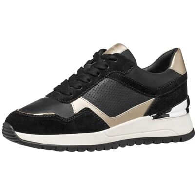 Geox Damsneakers, D DESYA A A sneaker, svart/LT guld, 37 EU Geox Damsneakers, D DESYA A A sneaker, svart/LT guld, 37 EU