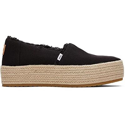 TOMS Valencia Slip-On platåskor för kvinnor, Svart, 36 EU TOMS Valencia Slip-On platåskor för kvinnor, Svart, 36 EU