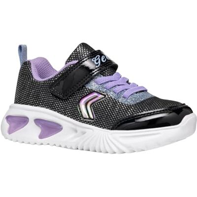 Geox J Assister Girl A – flickor, Svart lila, 35 EU Geox J Assister Girl A – flickor, Svart lila, 35 EU