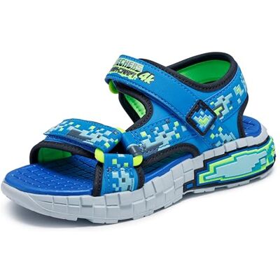 Skechers Baby pojkar Mega-Splash 4K platta sandaler, blå/lime, 26 EU, Blå lime, 26 EU Skechers Baby pojkar Mega-Splash 4K platta sandaler, blå/lime, 26 EU, Blå lime, 26 EU