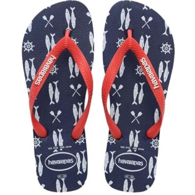 Havaianas herr topp nautisk flip-flop, marinblå/röd rubin, 6,5/7 UK, Marinblå röd rubin, 6.5/7 UK Havaianas herr topp nautisk flip-flop, marinblå/röd rubin, 6,5/7 UK, Marinblå röd rubin, 6.5/7 UK