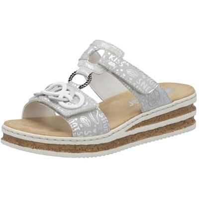 Rieker Dam 62936 sandal, Platinum silver, 40 EU Rieker Dam 62936 sandal, Platinum silver, 40 EU