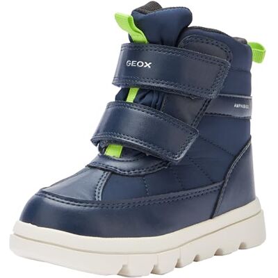 Geox Boy's B Willaboom B Ab ankelstövel, Marinblå lime, 7.5 UK Child Geox Boy's B Willaboom B Ab ankelstövel, Marinblå lime, 7.5 UK Child
