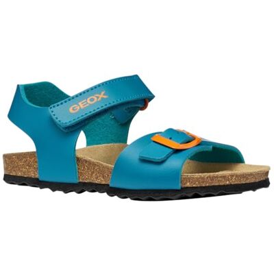Geox J Ghita Boy B sandal, azure/orange, 36 EU Geox J Ghita Boy B sandal, azure/orange, 36 EU